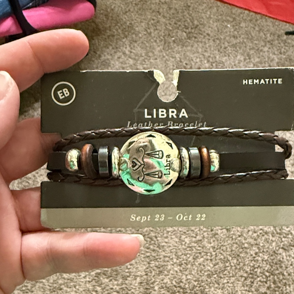 Earthbound Trading Leather Bracelet with Brown Accents Libra